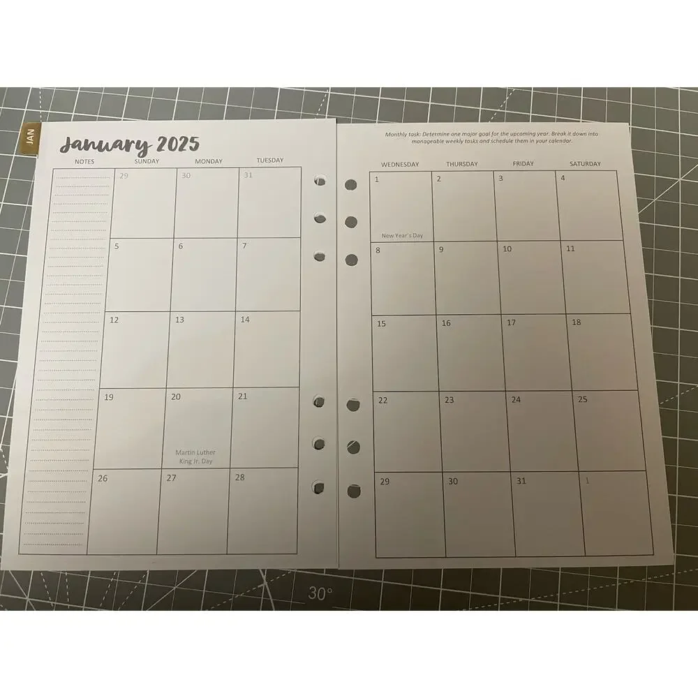 Prayerful Planner Size A5 ~ 6 Hole Punched ~ Dated 2025 ~ Only Opened For Pics